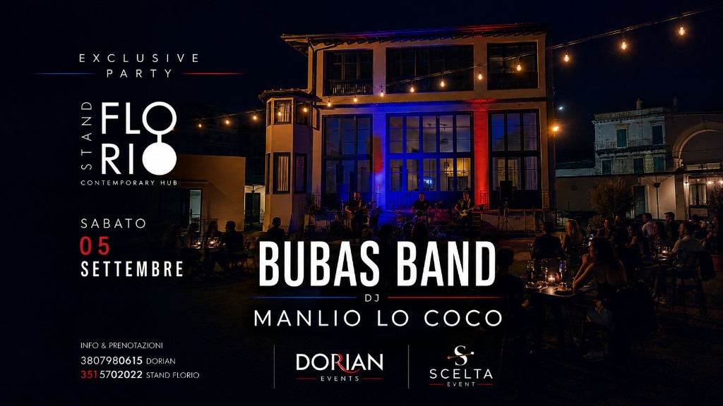 Bubas Band — Exclusive Party — Stand Florio, sabato 5 settembre 2026